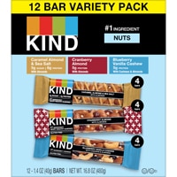 KIND Gluten Free Nut Bars Variety Pack Blueberry Vanilla Cashew Cranberry Almond Caramel Almond & Sea Salt
