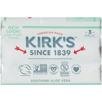 Kirk's Soothing Aloe Vera Castile Soap 3-Pack