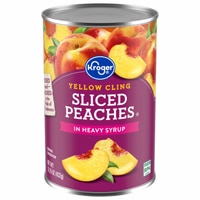 Kroger Canned Yellow Cling Sliced Peaches in Heavy Syrup