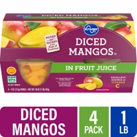 Kroger Diced Mango Cups in 100% Juice