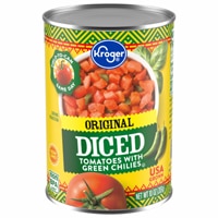 Kroger Original Diced Tomatoes with Green Chiles