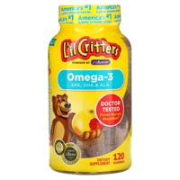 L'il Critters Omega-3 EPA-DHA & ALA Zesty Raspberry Lemonade
