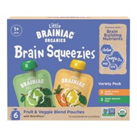 Little Brainiac Stage 3 Organic Fruit & Veggie Blend Puree Variety Pack