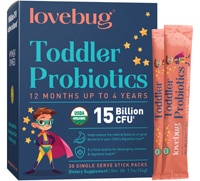 LoveBug Probiotics Tiny Tummies For Babies 12 Mo to 4 Yrs