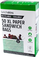 Lunchskins Recyclable+ Sealable XL Paper Sandwich Bags