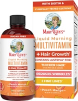 MaryRuth's Morning Multivitamin + Hair Growth Liquid Peach Mango