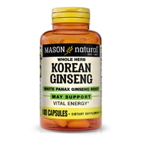 Mason Natural Korean Ginseng White Panax Ginseng Root