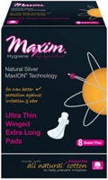 Maxim MaxION Natural Silver Winged Pads - Super Plus