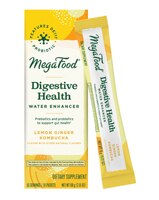 MegaFood Digestive Health Water Enhancer Probiotics Lemon Ginger Kombucha