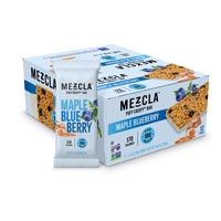 Mezcla Vegan Protein Puff Crispy Bar Maple Blueberry
