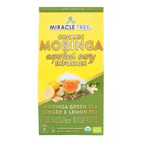 Miracle Tree Organic Moringa Superfood Energy Infusion Green Tea Ginger & Lemon