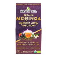 Miracle Tree Organic Moringa Superfood Energy Infusion Tea Vanilla Oolong Grape