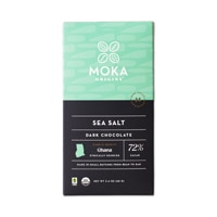 Moka Origins Ghana Chocolate Bar Organic Ethically Sourced 72% Cacao Dark Chocolate Sea Salt