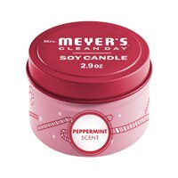 Mrs. Meyer's Clean Day Scented Soy Tin Candle Holiday Scent Peppermint