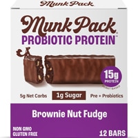 Munk Pack Protein Probiotics Bar Brownie Nut Fudge