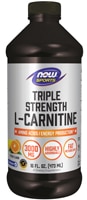 NOW Sports Triple Strength L-Carnitine Liquid Citrus