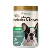 NaturVet Advanced Probiotics & Enzymes Powder Plus Vet Strength PB6 Probiotic for Dogs & Cats