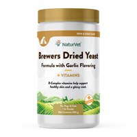 NaturVet Brewers Dried Yeast Formula with Garlic Flavoring Plus Vitamins Powder For Dogs & Cats