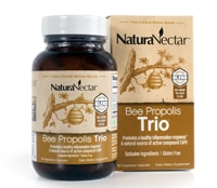 837654326558 - NaturaNectar  Bee Propolis Trio - Daily Immune System Support -- 60 Vegetable Capsules