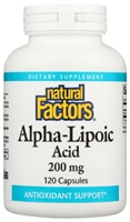 068958020990 - Natural Factors  Alpha-Lipoic Acid -- 200 mg - 120 Capsules