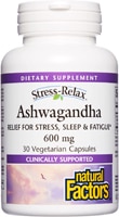 068958028330 - Natural Factors  Stress-Relax® Ashwagandha  -- 600 mg - 30 Vegetarian Capsules