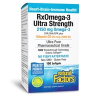 068958354927 - Natural Factors  Ultra Strength RxOmega-3  with Vitamin D3 -- 150 Softgels