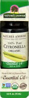 Nature's Answer Essential Oil 100% Pure Citronella Organic