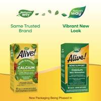 033674158388 - Nature's Way  Alive! Calcium Max Absorption - Vitamins D3 & K2 - Magnesium -- 60 Tablets
