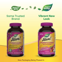 Nature's Way Alive! Women's Gummy Multivitamin - Vitamins C-D3-B12-E-Zinc-Calcium