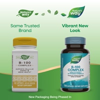 Nature's Way B-100 Complex - 8 B-Vitamins - Vitamins B2 B6 B12 Folate Choline