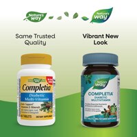 Nature's Way Completia Diabetes Multivitamin - Vitamins & Minerals - No Iron Added