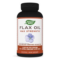 Nature's Way Flax Oil Max Strength - 2600 mg Per Serving - with ALA - Cold-Pressed