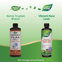 Nature's Way Organic Flax Oil - Super Lignan - 54% Omega-3 - Cold-Pressed & Unrefined