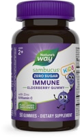 Nature's Way Sambucus Kids Zero Sugar Immune Elderberry Gummy - Vitamin C & Zinc