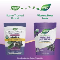 Nature's Way Sambucus Organic Zinc Lozenges with Elderberry and Vitamin C