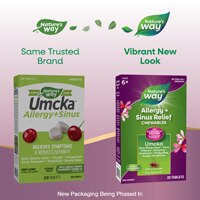 Nature's Way Umcka Allergy + Sinus Chewable Tablets - Cherry Flavored