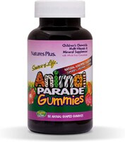 NaturesPlus Animal Parade® Gummies Children's Chewable Multi-Vitamin and Mineral Supplement Cherry Orange and Grape