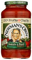 Newman's Own Pasta Sauce Tomato & Basil
