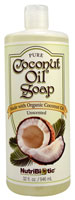NutriBiotic Pure Coconut Oil Soap Refill Unscented