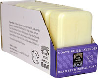 812281011077 - One With Nature  Dead Sea Mineral Bar Soap Goat's Milk & Lavender -- 6 Bars
