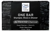 One With Nature Grooming Bar Detox Activated Charcoal