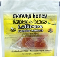 PRI Lollipops for Everday Wellness Lemon &amp; Manuka Honey -- 12 Pieces