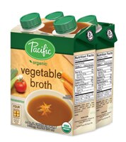 Pacific Foods Organic Broth Gluten Free Vegetable - 8 fl oz Each / Pack of 4