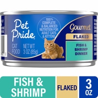 Pet Pride All Life Stages Wet Cat Food Gourmet Flaked Fish & Shrimp Dinner