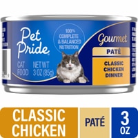 Pet Pride All Life Stages Wet Cat Food Gourmet Pate Classic Chicken Dinner