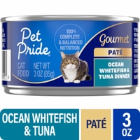 Pet Pride All Life Stages Wet Cat Food Gourmet Pate Ocean Whitefish & Tuna Dinner