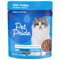Pet Pride All Life Stages Wet Cat Food in Gravy Cuts Pouch Turkey