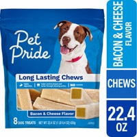 Pet Pride Long Lasting Chews Dog Treats Bacon & Cheese