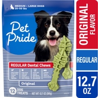 Pet Pride Medium Large Regular Dental Chews Dog Treats Original