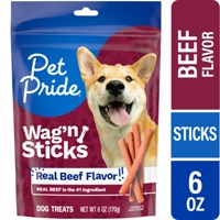 Pet Pride Wag'n Sticks Dog Treats Real Beef